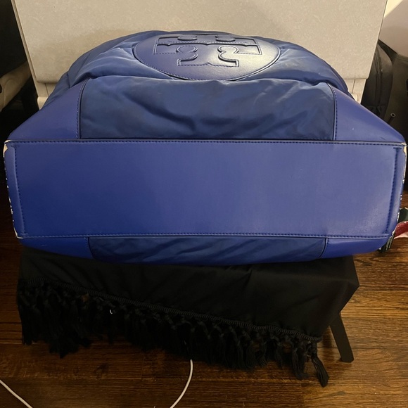 Tory Burch Royal Blue Quilted Tote - Picture 3 of 7